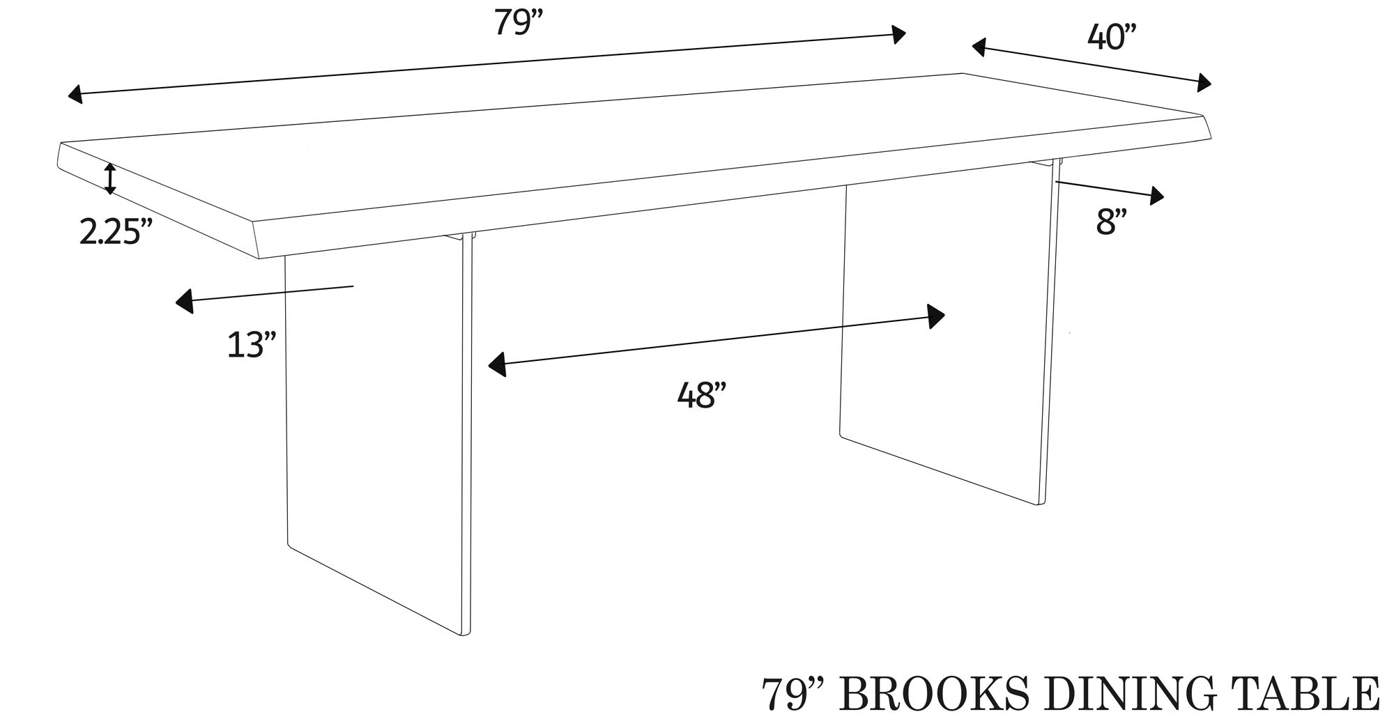 Image 4 Brooks 79" Wide Ebonized, Clear Rectangular Dining Table more views