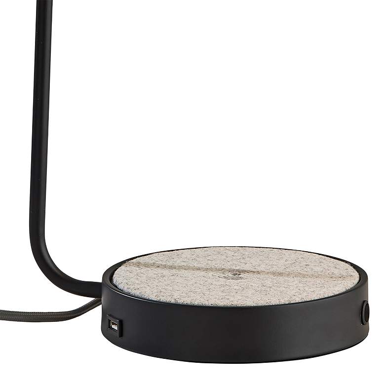 Image 3 Brooks Black Metal Desk Lamp with USB Port and AC Outlet more views