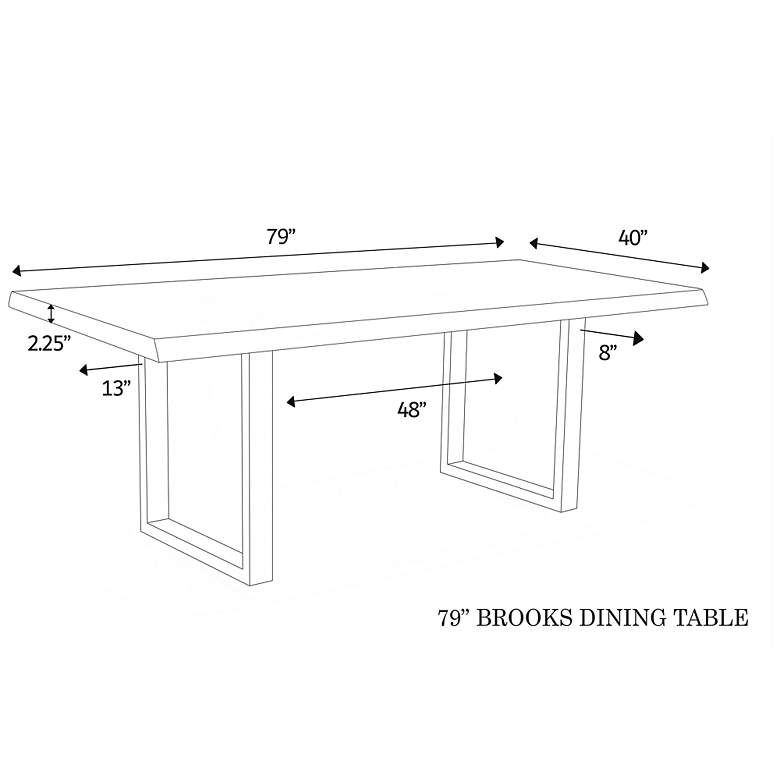 Brooks Dining Table U Base 40