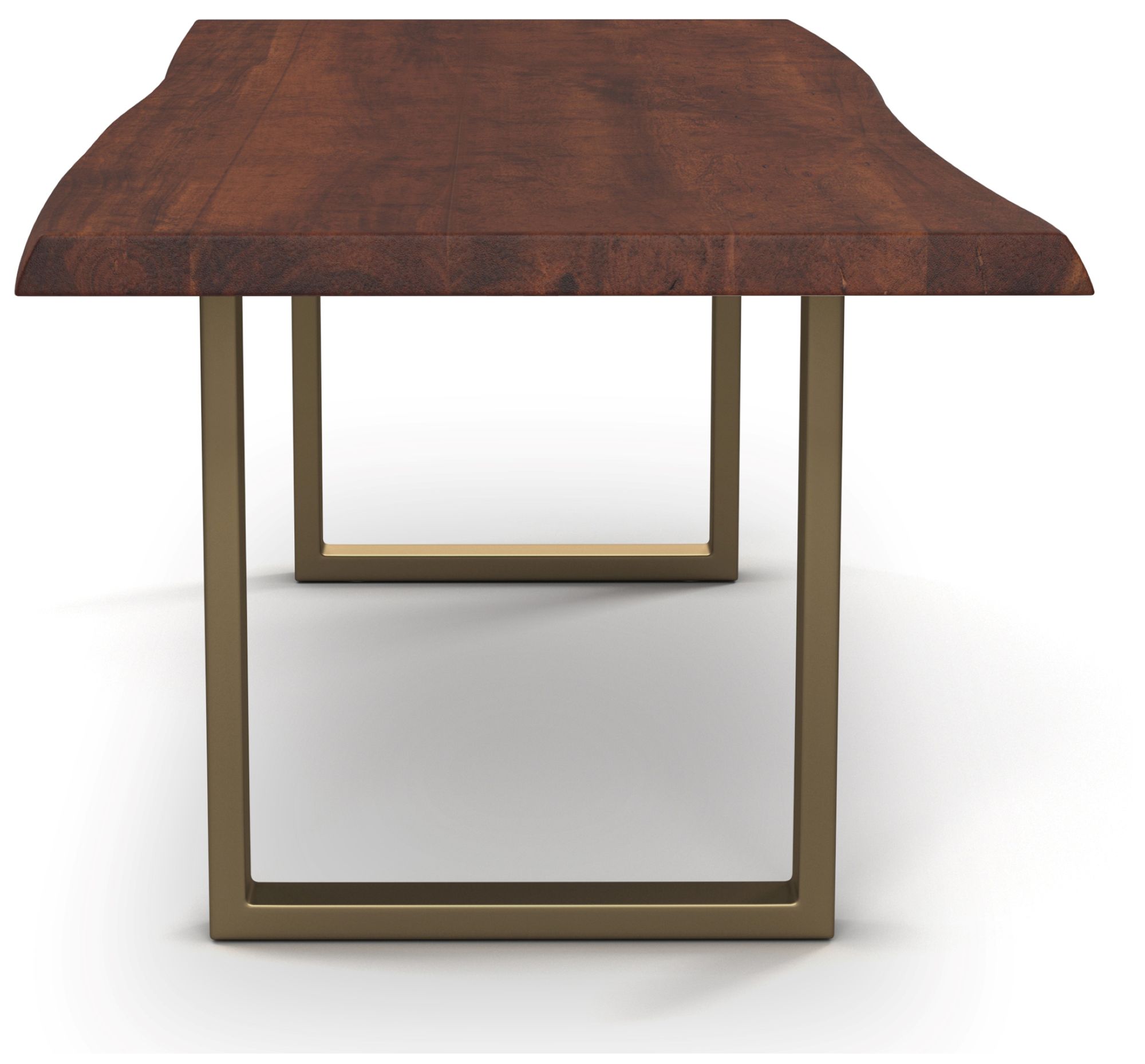 Image 2 Brooks Dining Table U Base 40" x 79" Americano Top Brass Base more views