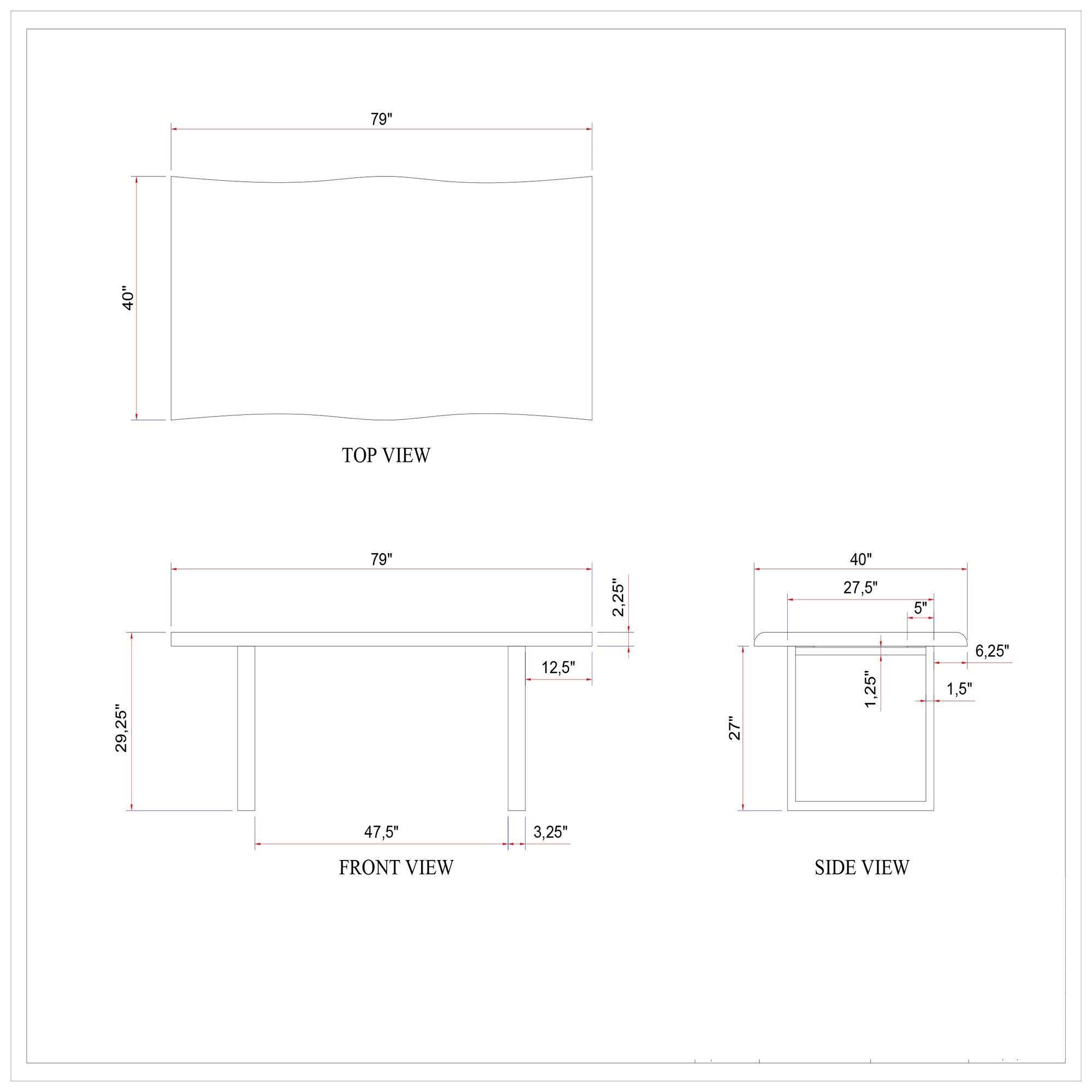 Image 7 Brooks Dining Table U Base 40" x 116" Ebonized Top Black Base more views