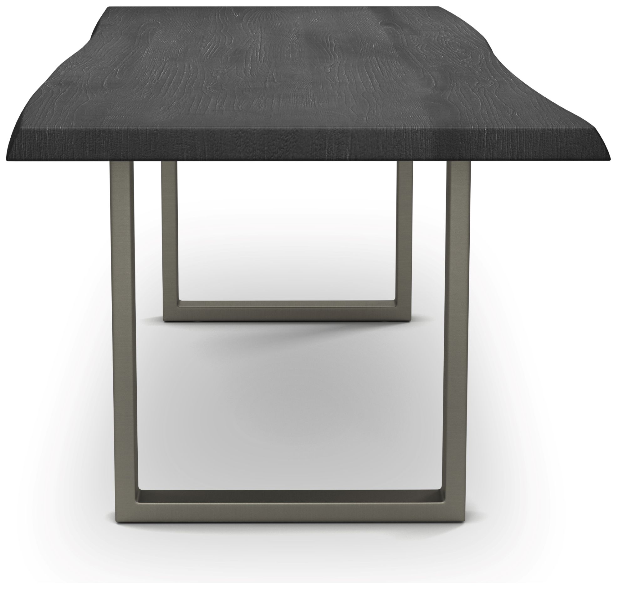 Image 2 Brooks Dining Table U Base 40" x 116" Ebonized Top Brass Base more views