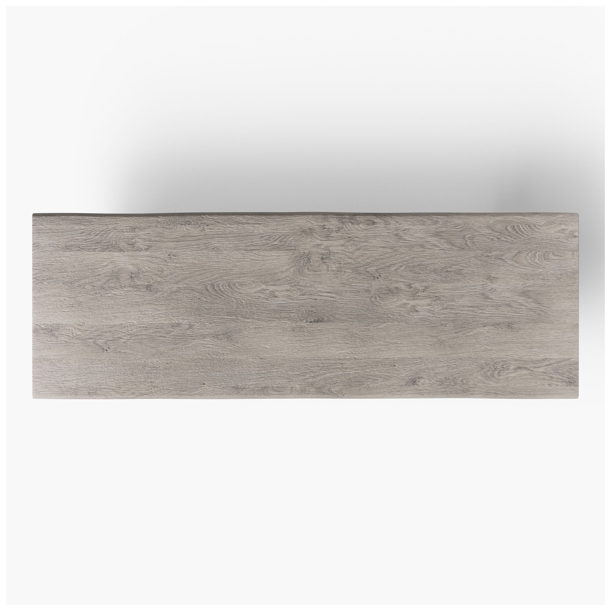 Brooks Dining Table U Base 40" x 92" Sandblasted Grey Top Black Base