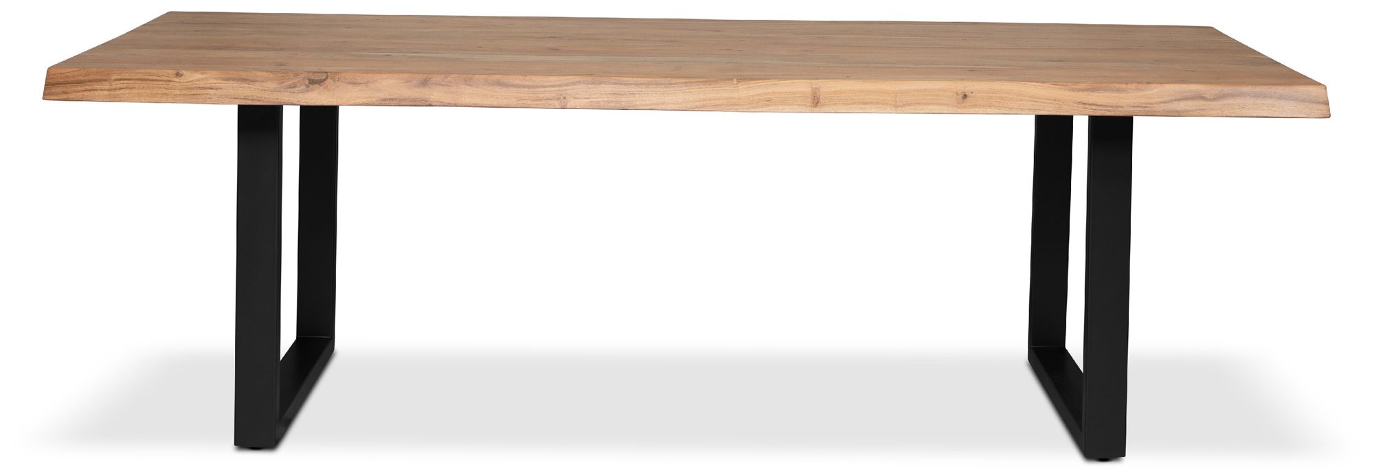 Image 2 Brooks Dining Table U Base 40" x 92" Teak Top Black Base more views