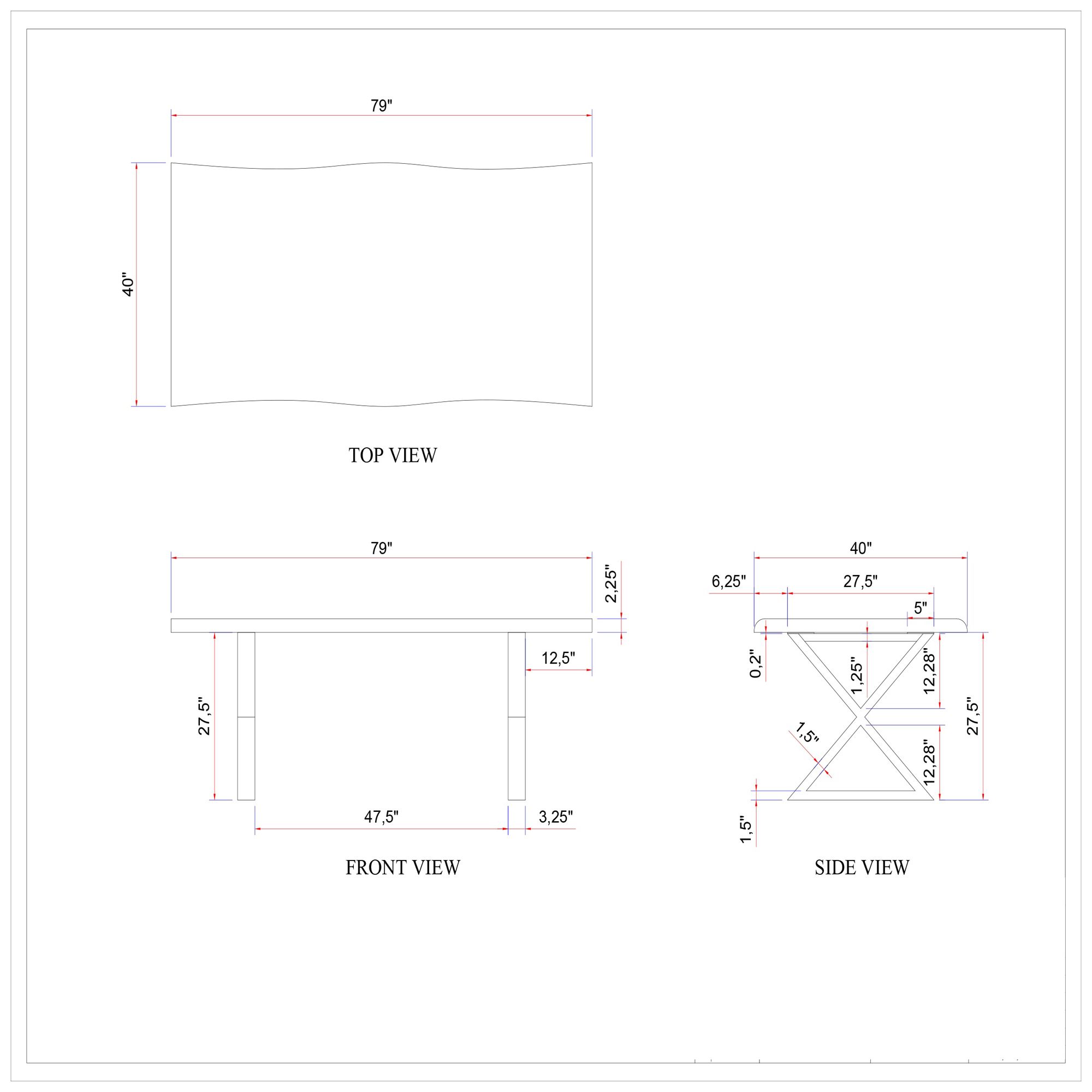 Image 7 Brooks Dining Table X Base 40" x 116" Ebonized Top Brass Base more views