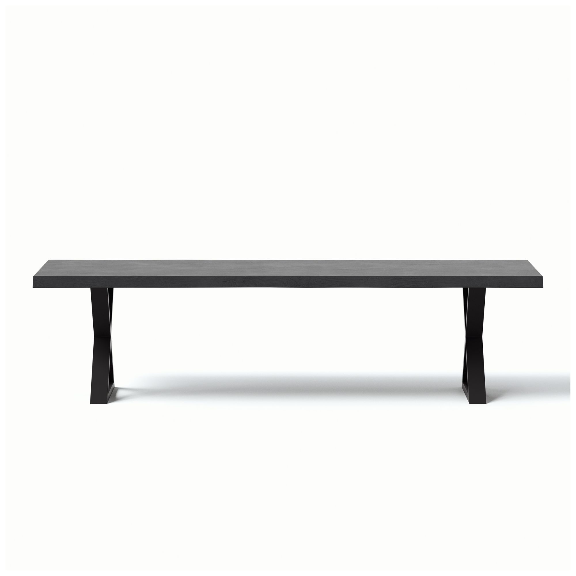 Image 5 Brooks Dining Table X Base 40" x 92" Ebonized Top Brass Base more views