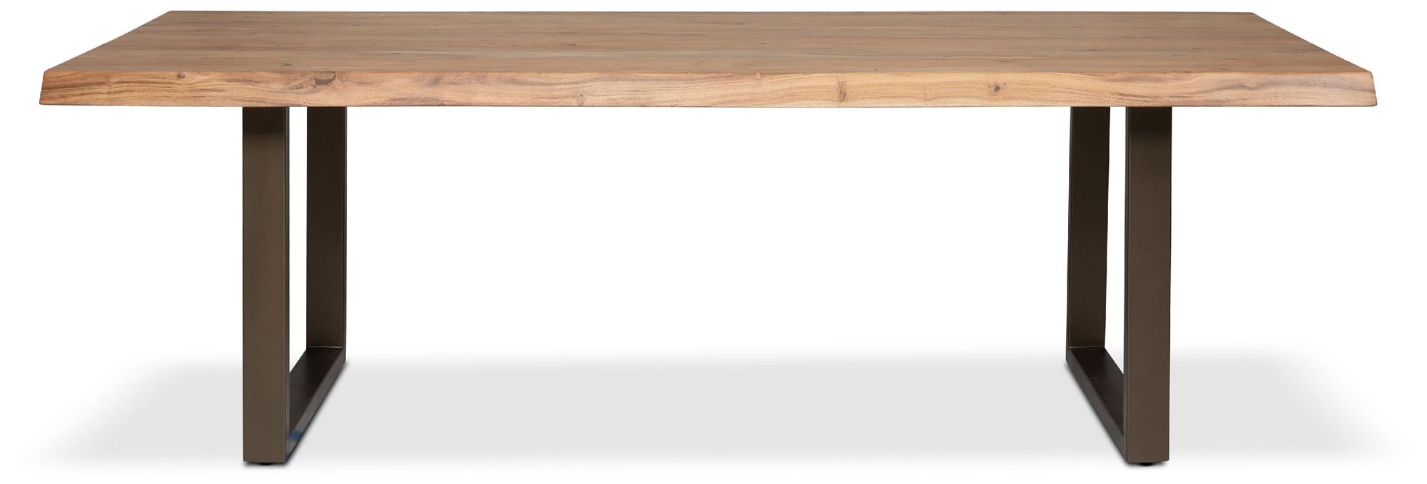 Image 2 Brooks Dining Table X Base 40" x 92" Teak Top Black Base more views