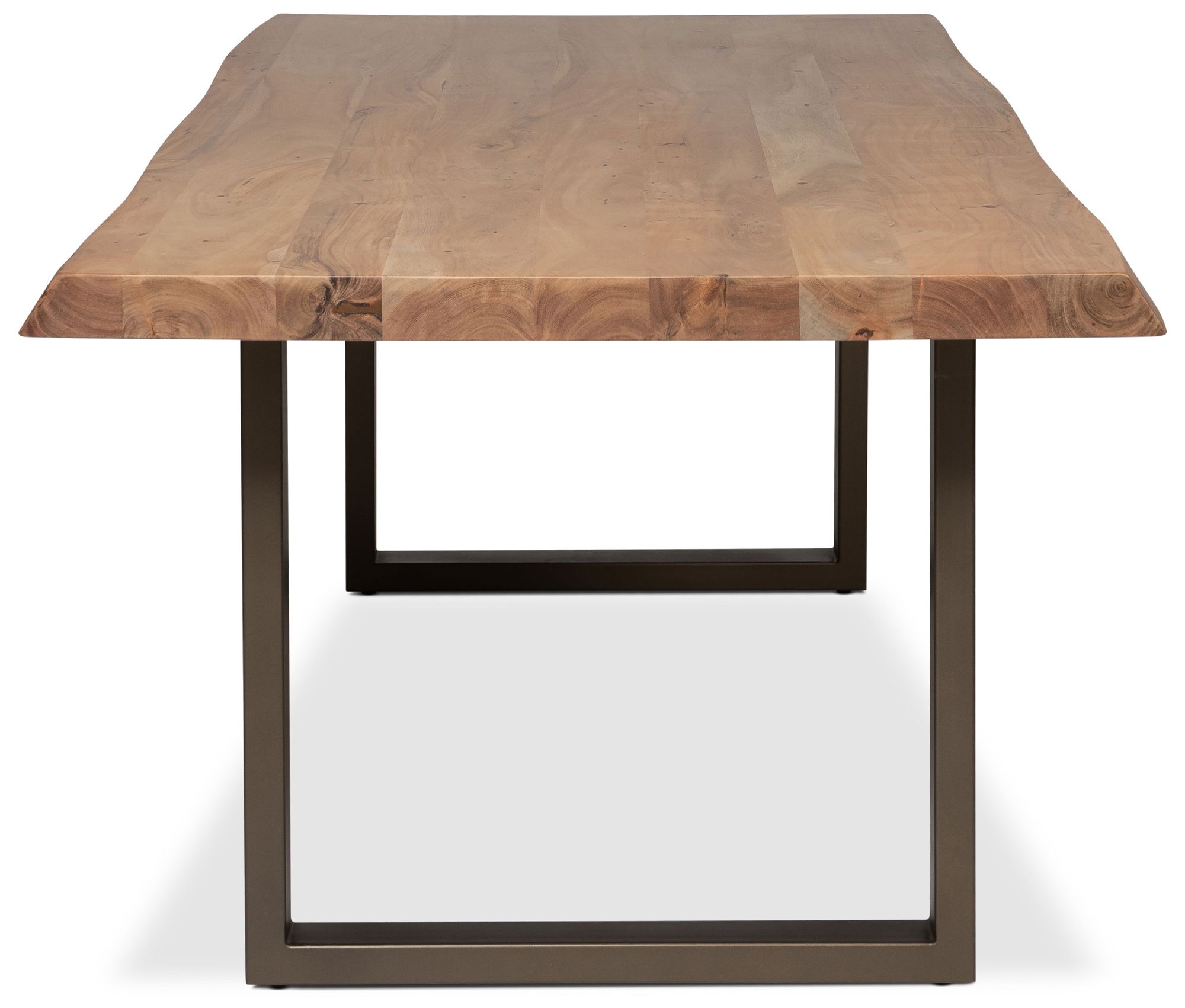 Image 3 Brooks Dining Table X Base 40" x 92" Teak Top Black Base more views