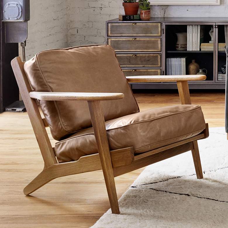 Image 1 Brooks Palomino Top Grain Leather Lounge Chair
