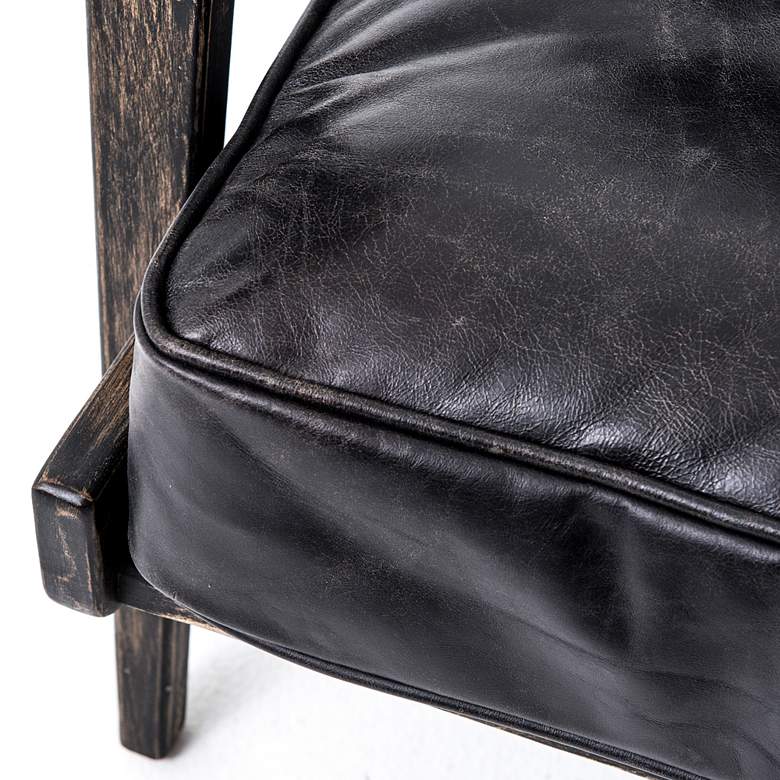 Image 2 Brooks Rialto Ebony Top Grain Leather Lounge Chair more views