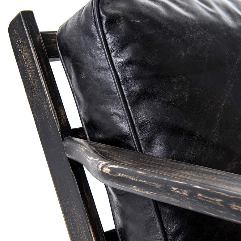 Image 3 Brooks Rialto Ebony Top Grain Leather Lounge Chair more views