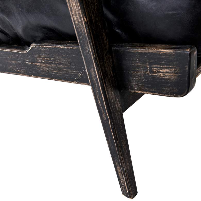Image 4 Brooks Rialto Ebony Top Grain Leather Lounge Chair more views