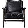 Brooks Rialto Ebony Top Grain Leather Lounge Chair