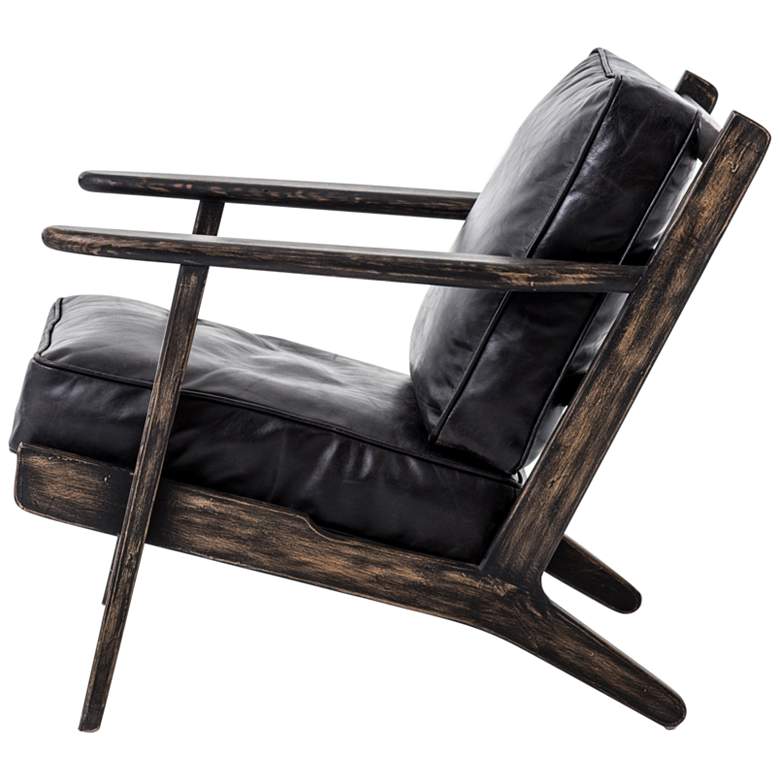 Image 6 Brooks Rialto Ebony Top Grain Leather Lounge Chair more views