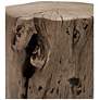 5_Brooks Solid Wood Stump 13" Wide Sandblasted Grey Accent Stool more views