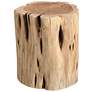 1_Brooks Solid Wood Stump 13" Wide Teak Accent Stool