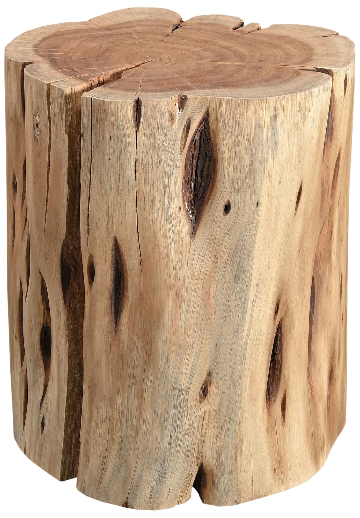 Image 2 Brooks Solid Wood Stump 13" Wide Teak Accent Stool more views