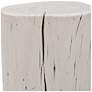 5_Brooks Solid Wood Stump 13" Wide White Wash Accent Stool more views
