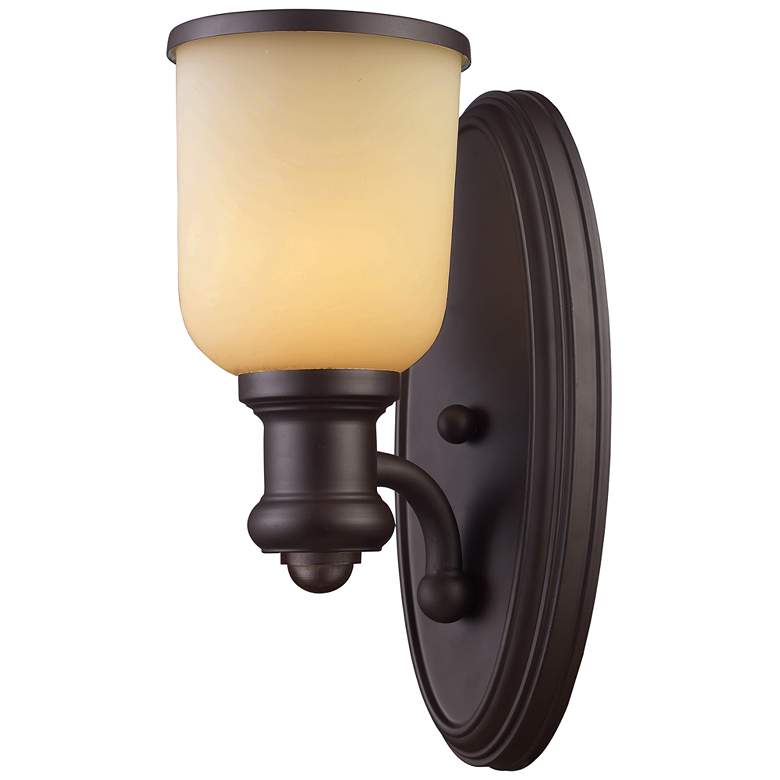 Image 1 Brooksdale 13" High 1-Light Sconce - Oiled Bronze