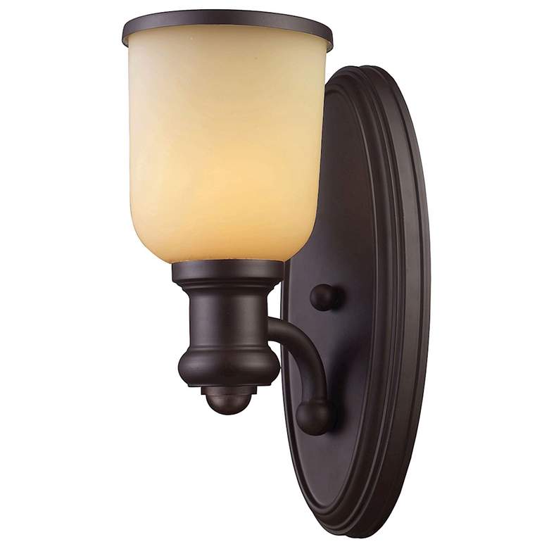 Image 1 Brooksdale 13" High 1-Light Sconce - Oiled Bronze