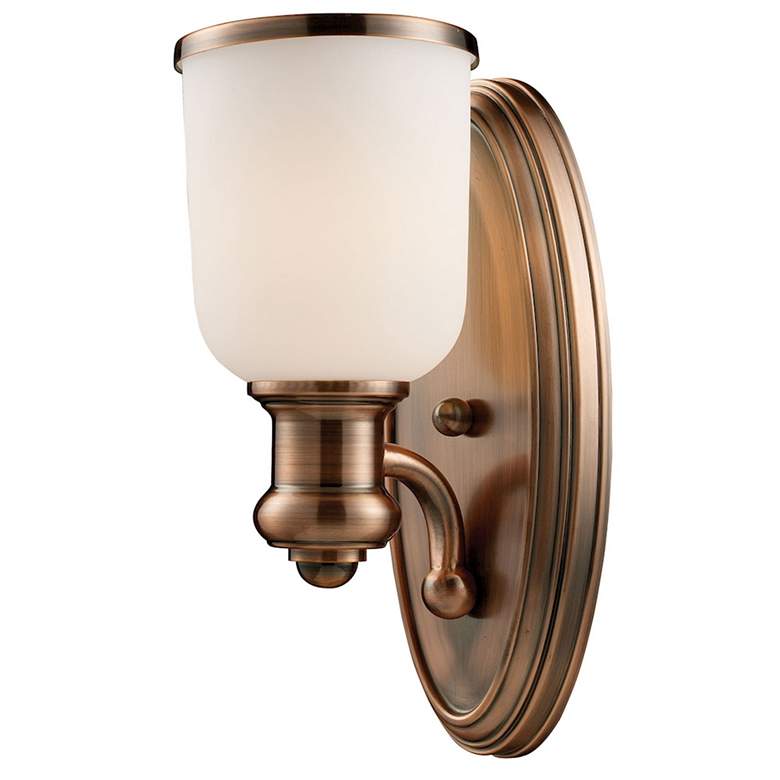 Image 1 Brooksdale 13" High Antique Copper LED Wall Sconce