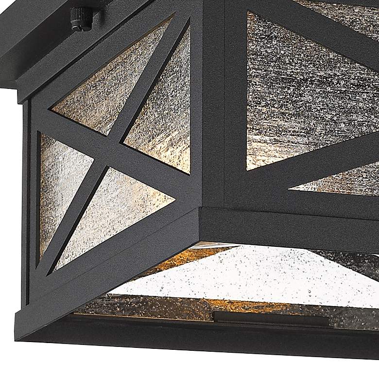 Image 4 Brookside 12" Wide Black 2-Light Outdoor Ceiling Light more views