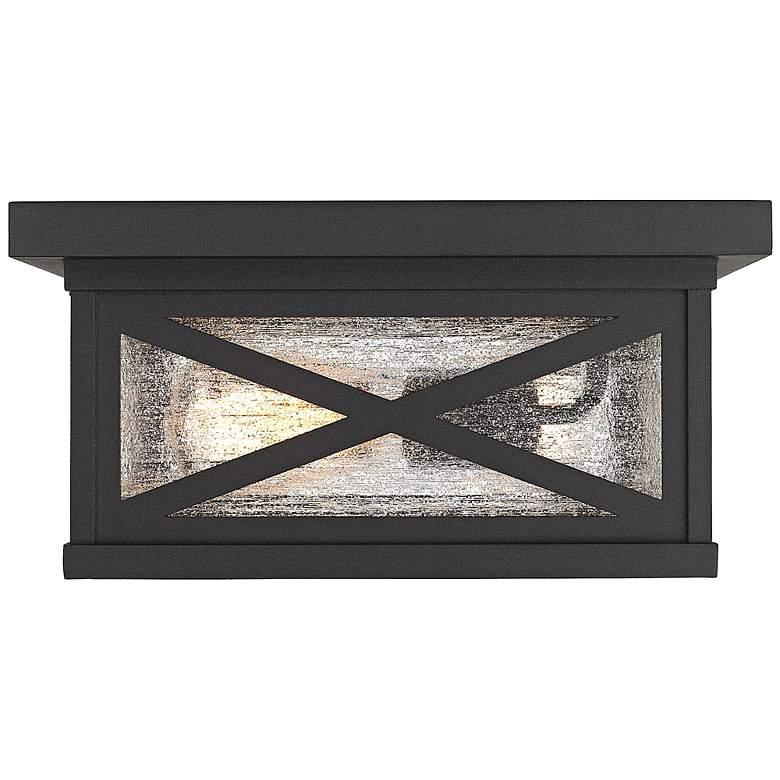 Image 6 Brookside 12" Wide Black 2-Light Outdoor Ceiling Light more views