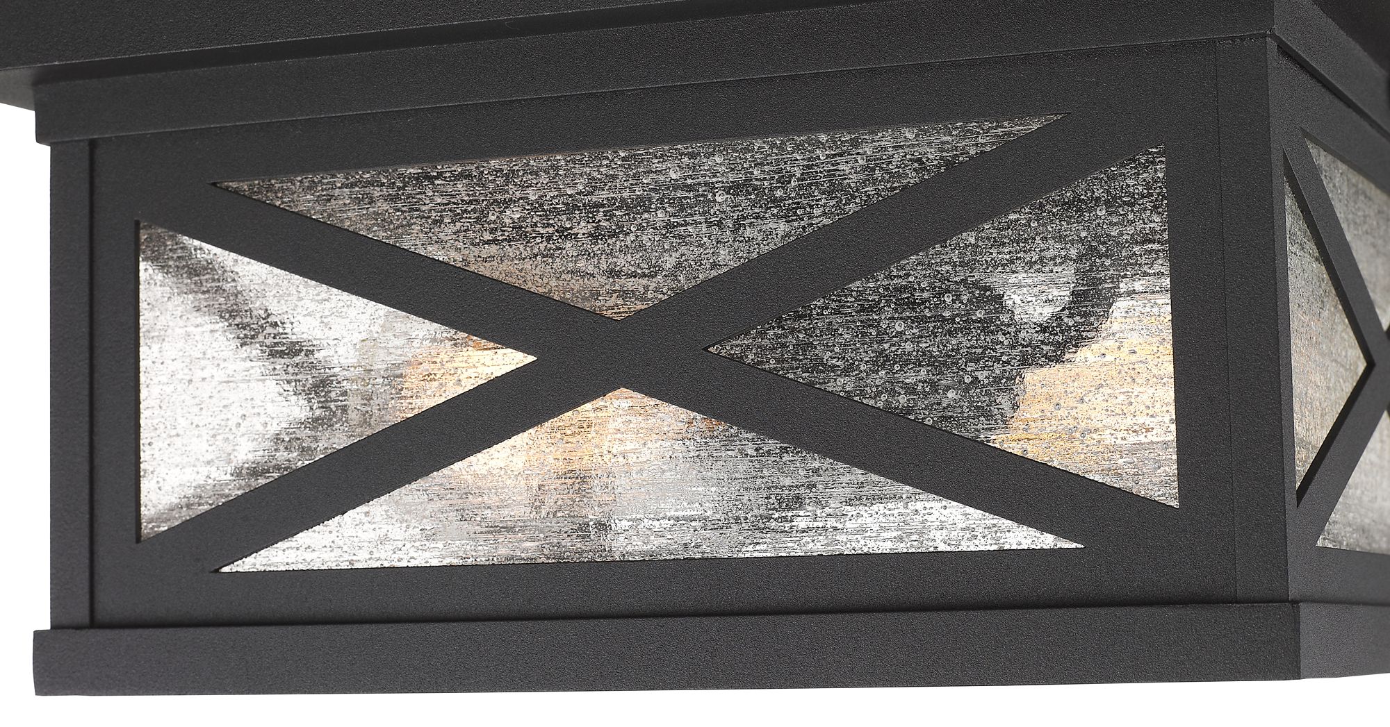 Brookside 12" Wide Black 2-Light Outdoor Ceiling Light in scene