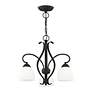 Thumbnail4 of Brookside 20-in 3-Light Black Wrought Iron Shaded Chandelier more views
