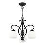 5_Brookside 20-in 3-Light Black Wrought Iron Shaded Chandelier more views