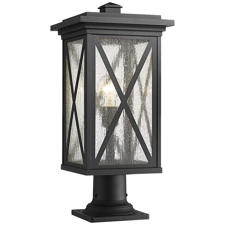 Image 3 Brookside 21 1/2" High Black Outdoor Pier Mount Light