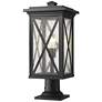 3_Brookside 21 1/2" High Black Outdoor Pier Mount Light