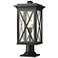 Brookside 21 1/2" High Black Outdoor Pier Mount Light