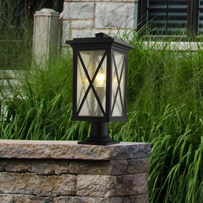 Image 2 Brookside 21 1/2" High Black Outdoor Pier Mount Light