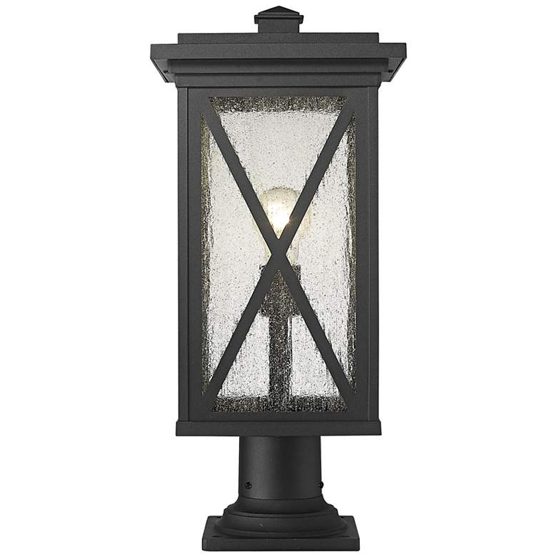 Image 6 Brookside 21 1/2" High Black Outdoor Pier Mount Light more views