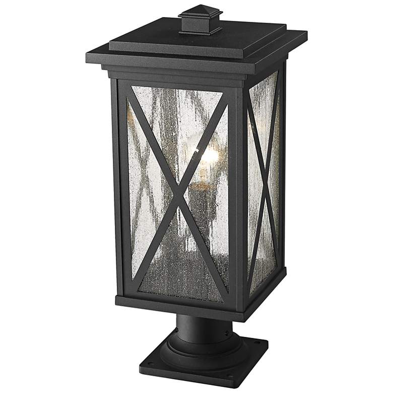 Image 7 Brookside 21 1/2" High Black Outdoor Pier Mount Light more views