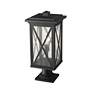 7_Brookside 21 1/2" High Black Outdoor Pier Mount Light more views