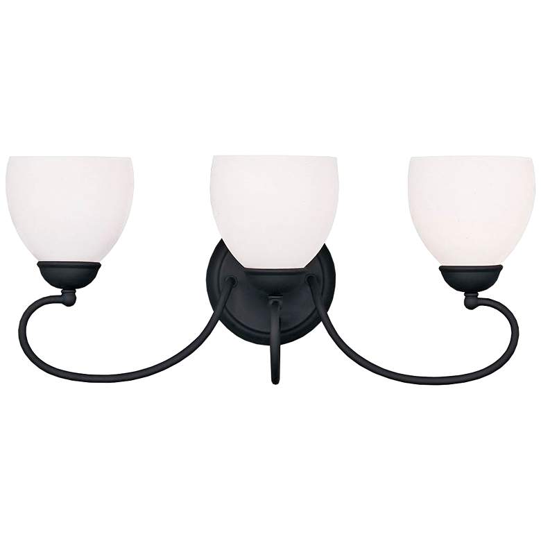 Image 3 Brookside 22 3/4" Wide Black 3-Light Vanity Bath Light