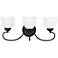Brookside 22 3/4" Wide Black 3-Light Vanity Bath Light