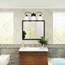 4_Brookside 22 3/4" Wide Black 3-Light Vanity Bath Light more views