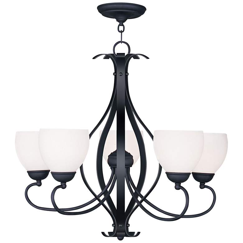 Image 3 Brookside 26" Wide Black 5-Light Chandelier