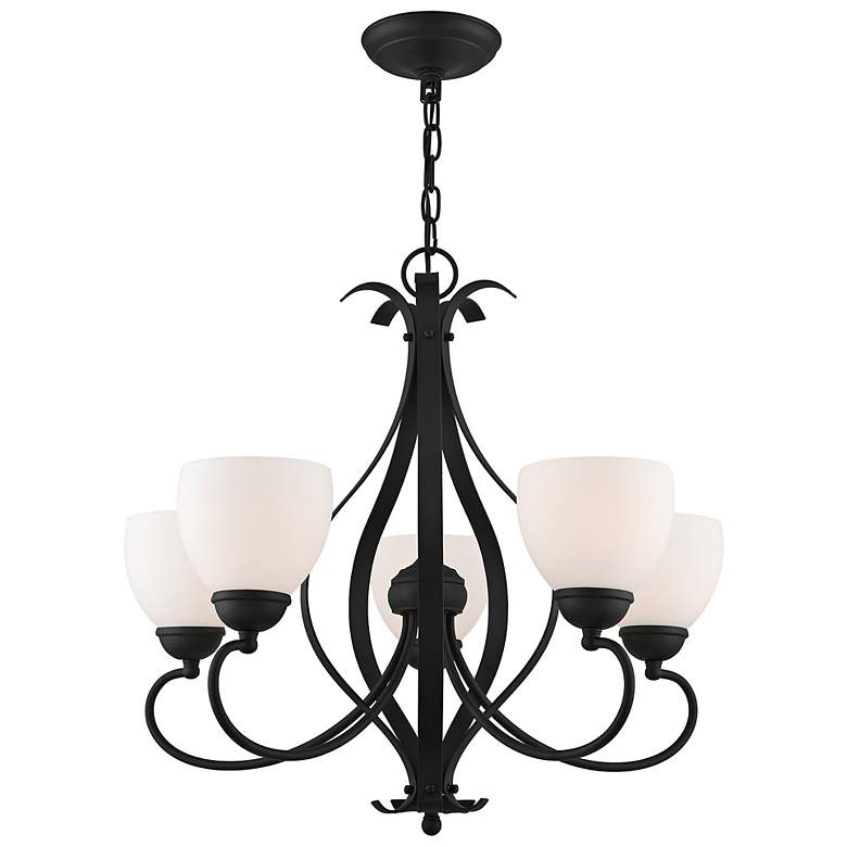 Image 6 Brookside 26" Wide Black 5-Light Chandelier more views