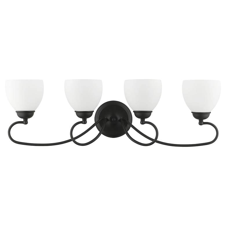 Image 3 Brookside 4-Light 9.75-in Black Bell Vanity Light more views