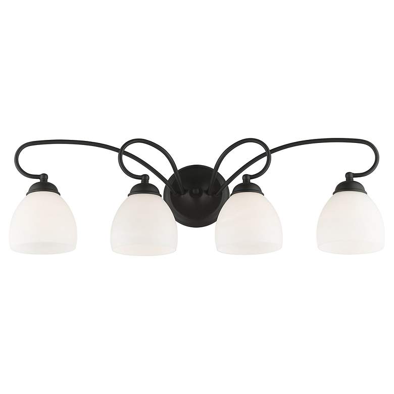 Image 4 Brookside 4-Light 9.75-in Black Bell Vanity Light more views