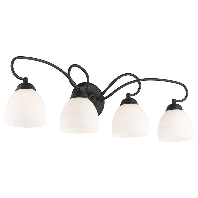 Image 5 Brookside 4-Light 9.75-in Black Bell Vanity Light more views
