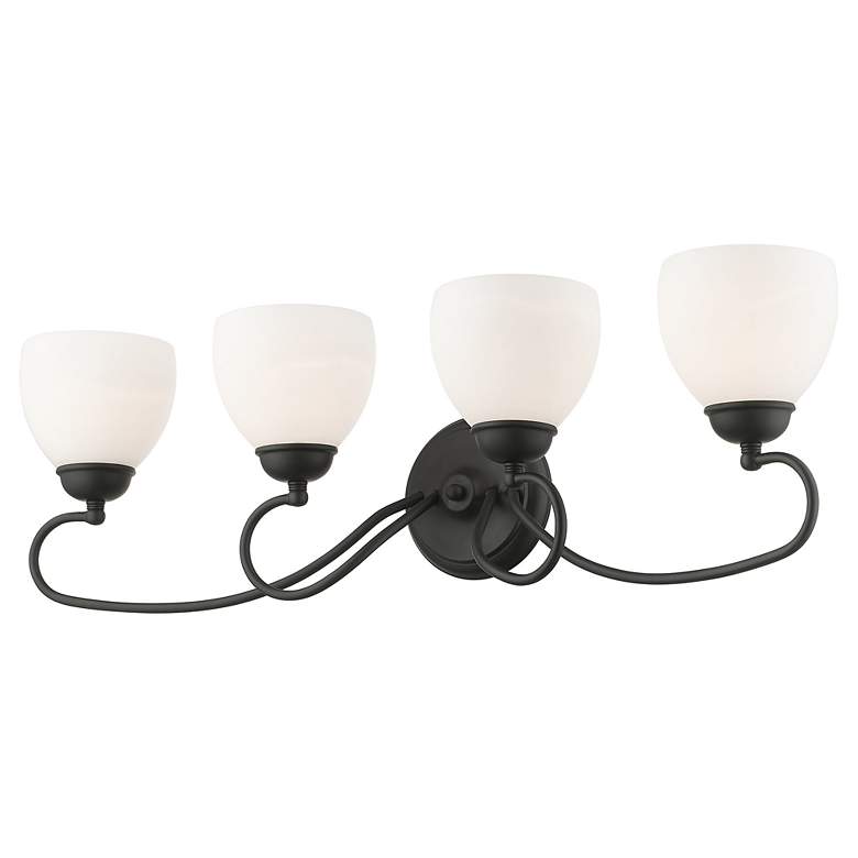 Image 6 Brookside 4-Light 9.75-in Black Bell Vanity Light more views