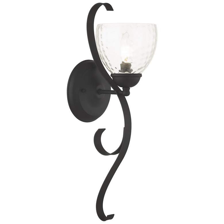 Image 1 Brookside 6-in W 1-Light Black Arm Wall Sconce