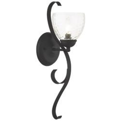 Brookside 6-in W 1-Light Black Arm Wall Sconce