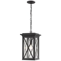 Brookside by Z-Lite Black 1 Light Outdoor Chain Mount Ceiling Fixture