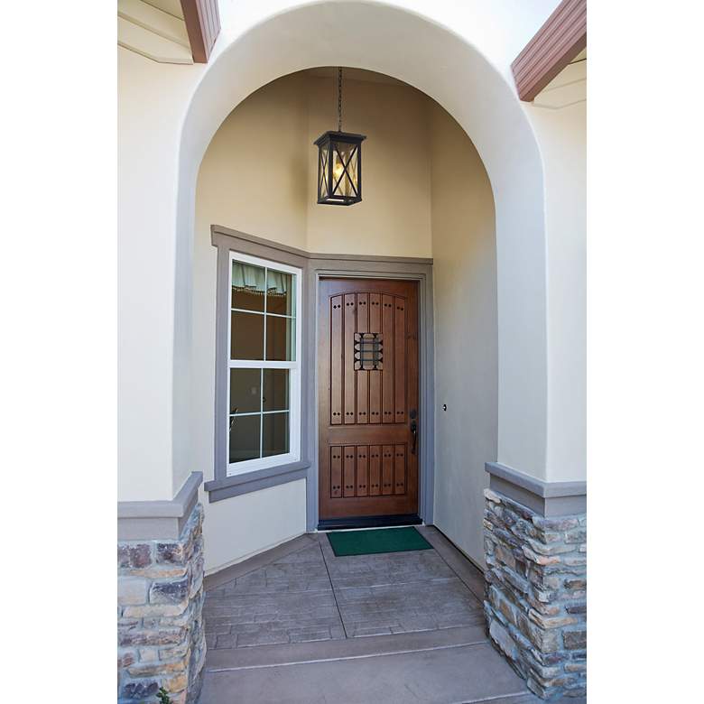 Image 3 Brookside by Z-Lite Black 1 Light Outdoor Chain Mount Ceiling Fixture more views